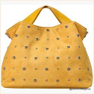 Quilted Puffer Tote Bag with Adjustable Crossbody Strap, Medium Size